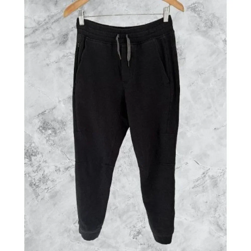 Lululemon Mens Black Jogger Sweatpants With Drawstring Waist & Pockets Size M